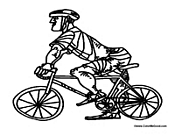 Man on a Bike with Helmet