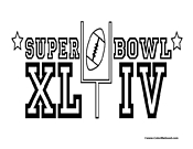 Super Bowl 44 Coloring Page