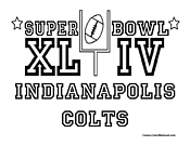 Super Bowl 44 Colts Coloring