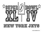 Super Bowl 44 Jets Coloring