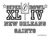 Super Bowl 44 Saints Coloring