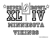 Super Bowl 44 Vikings Coloring