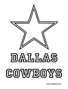 Dallas Cowboys Coloring Page
