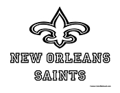 New Orleans Saints Coloring Page