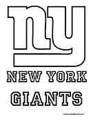 New York Giants Coloring Page