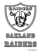 Oakland Raiders Coloring Page