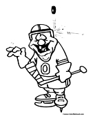 Hockey Coloring Page 1
