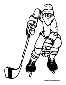 Hockey Coloring Page 6