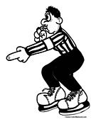 Hockey Referee Coloring Page