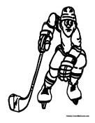 NHL Hockey Coloring Page