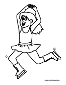 Figure Skating Coloring Page 3