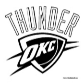Oklahoma City Thunder Coloring Page