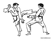 TaeKwondo Karate Coloring