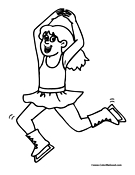 Figure Skating Coloring Page 1