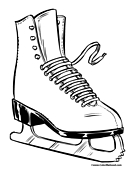Ice Skate Coloring Page