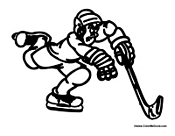 NHL Ice Hockey Coloring Page