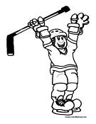 Ice Hockey Coloring Page 2