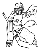 Cartoon Hockey Coloring Page