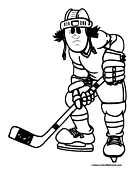 Ice Hockey Coloring Page 3