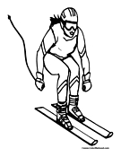 Skiing Coloring Page 3