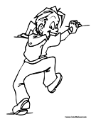 Rock Climbing Coloring Page 1
