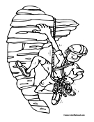 Rock Climbing Coloring Page 4
