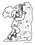 Rock Climber Coloring Page 5