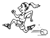 Running Coloring Page 1