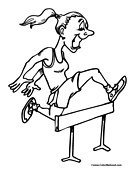 Girl Track Coloring Page