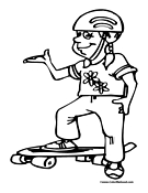Skateboarder Coloring Page 6