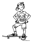 Skateboarding Coloring Page 9