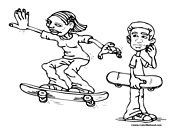 Skateboarding Coloring Page 10