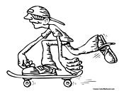 Skateboarder Coloring Page 13