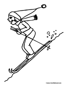 Skiing Coloring Page 5