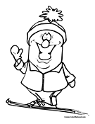Skiing Coloring Page 6
