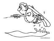 Water Skiing Coloring Page 3