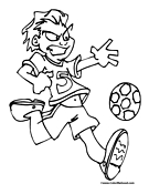Soccer Player Coloring Page 9