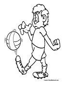 Soccer Player Coloring Page 10
