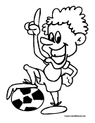 Soccer Player Coloring Page 11
