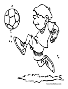 Soccer Player Coloring Page 12
