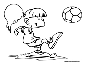 Girl Soccer Player Cartoon