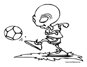 Alien Playing Soccer Picture