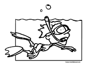 Swimming Coloring Page 1