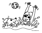 Swimming Coloring Page 4