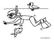 Swimming Coloring Page 5