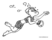 Swimming Coloring Page 7