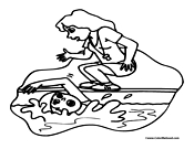 Swimming Coloring Page 8