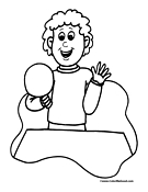 Ping Pong Coloring Page 1