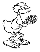 Tennis Coloring Page 2