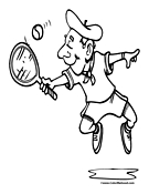 Tennis Coloring Page 12